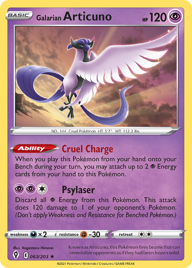 Galarian Articuno #63 Evolving Skies
