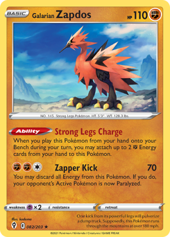 Galarian Zapdos #82 Evolving Skies