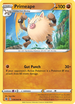 Primeape #134 Fusion Strike