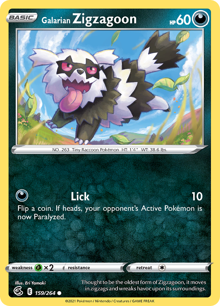 Galarian Zigzagoon #159 Fusion Strike