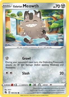 Galarian Meowth #180 Fusion Strike