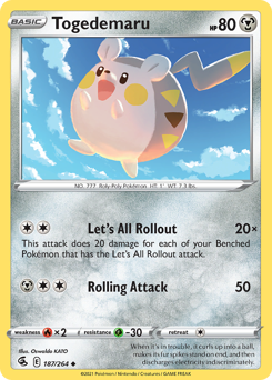 Togedemaru #187 Fusion Strike