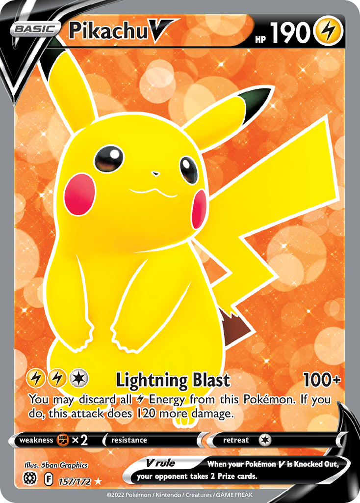 Pikachu V #157 Brilliant Stars