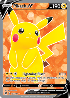 Pikachu V #157 Brilliant Stars