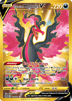 Galarian Moltres V #183 Brilliant Stars