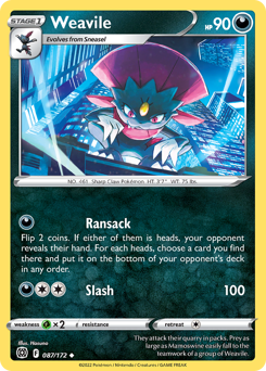 Weavile #87 Brilliant Stars