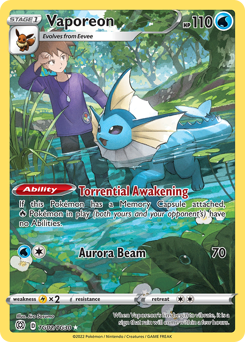 Vaporeon #TG02 Brilliant Stars Trainer Gallery