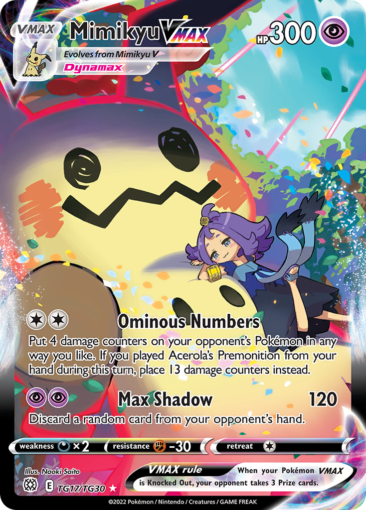 Mimikyu VMAX #TG17 Brilliant Stars Trainer Gallery
