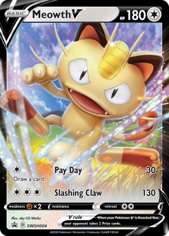 Meowth V #SWSH004 SWSH Black Star Promos