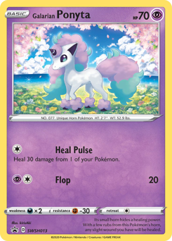 Galarian Ponyta #SWSH013 SWSH Black Star Promos