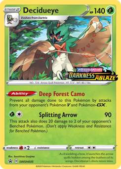 Decidueye #SWSH035 SWSH Black Star Promos