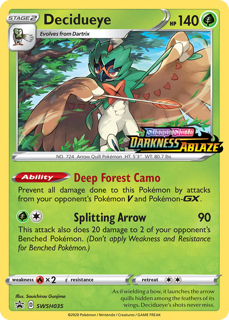 Decidueye #SWSH035 SWSH Black Star Promos