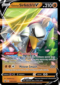 Galarian Sirfetch'd V #SWSH043 SWSH Black Star Promos