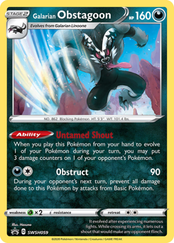 Galarian Obstagoon #SWSH059 SWSH Black Star Promos