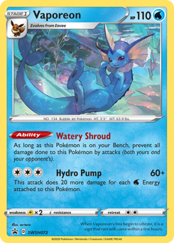 Vaporeon #SWSH072 SWSH Black Star Promos