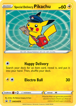 Special Delivery Pikachu #SWSH074 SWSH Black Star Promos