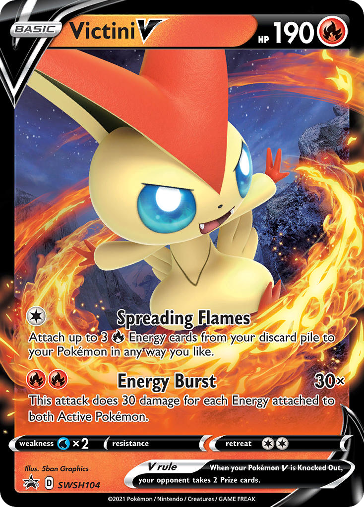 Victini V #SWSH104 SWSH Black Star Promos