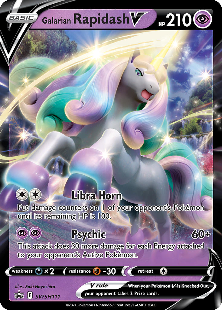 Galarian Rapidash V #SWSH111 SWSH Black Star Promos