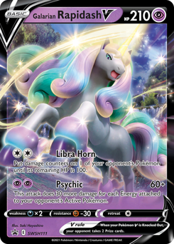 Galarian Rapidash V #SWSH111 SWSH Black Star Promos