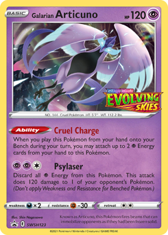 Galarian Articuno #SWSH123 SWSH Black Star Promos
