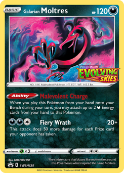 Galarian Moltres #SWSH125 SWSH Black Star Promos