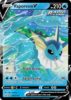 Vaporeon V #SWSH150 SWSH Black Star Promos