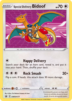 Special Delivery Bidoof #SWSH177 SWSH Black Star Promos