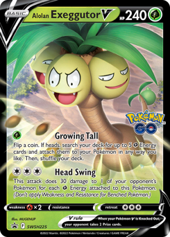 Alolan Exeggutor V #SWSH225 SWSH Black Star Promos