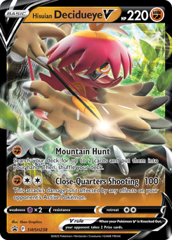 Hisuian Decidueye V #SWSH238 SWSH Black Star Promos