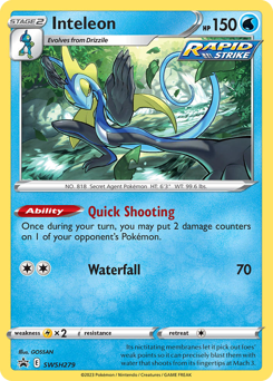 Inteleon #SWSH279 SWSH Black Star Promos