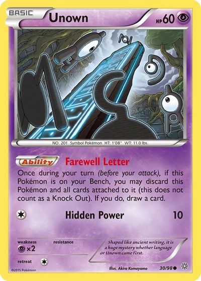 Unown #30 XY - Ancient Origins