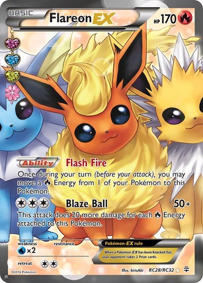 Flareon EX #RC28 Generations: Radiant Collection