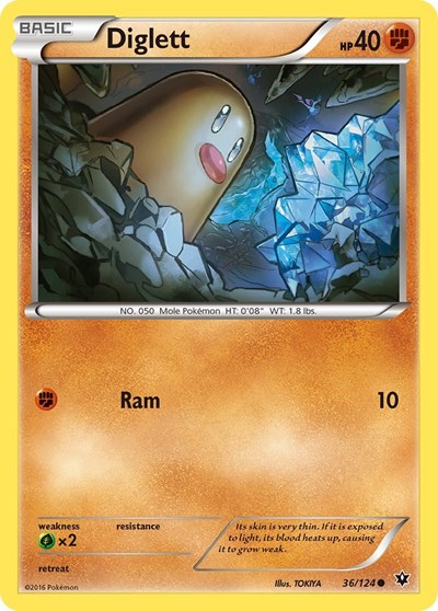 Diglett #36 XY - Fates Collide