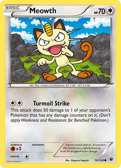 Meowth #74 XY - Fates Collide