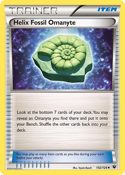 Helix Fossil Omanyte #102 XY - Fates Collide