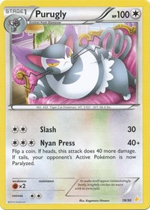 Purugly #19 XY Trainer Kit: Pikachu Libre & Suicune