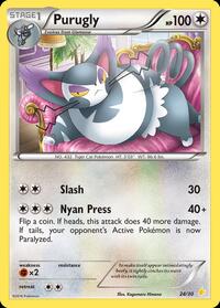 Purugly #24 XY Trainer Kit: Pikachu Libre & Suicune