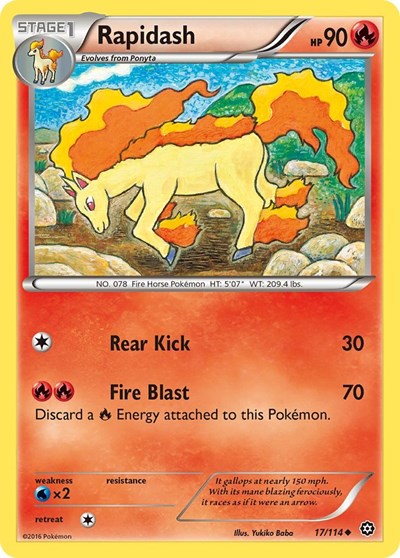 Rapidash #17 XY - Steam Siege