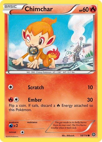 Chimchar #18 XY - Steam Siege