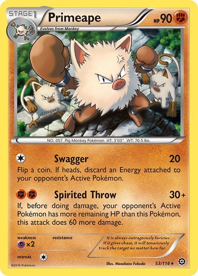 Primeape #53 XY - Steam Siege