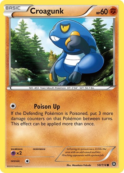 Croagunk #58 XY - Steam Siege