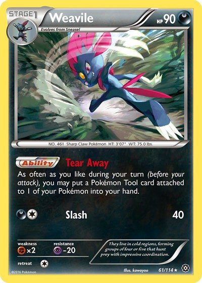 Weavile #61 XY - Steam Siege