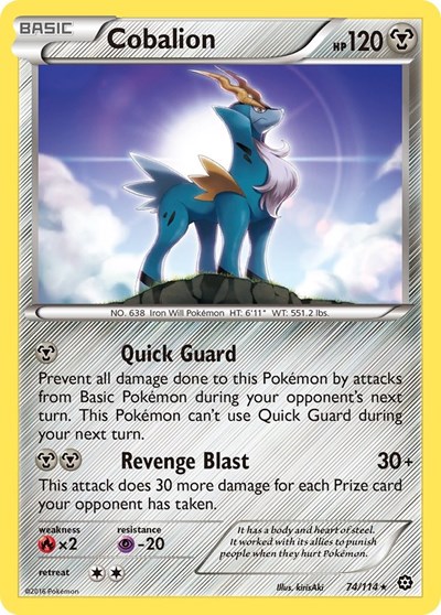 Cobalion #74 XY - Steam Siege