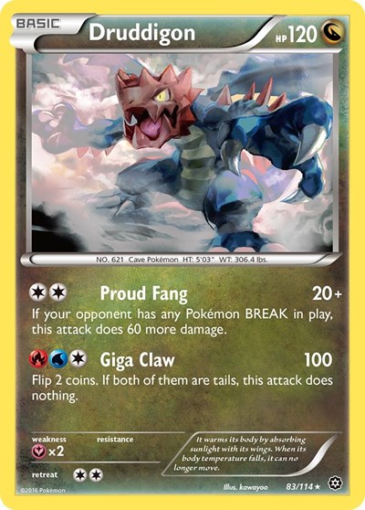 Druddigon #83 XY - Steam Siege