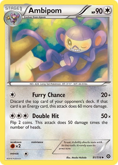 Ambipom #91 XY - Steam Siege