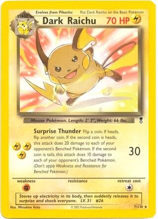 Dark Raichu #7 Deck Exclusives