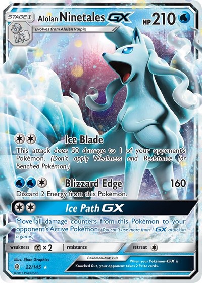 Alolan Ninetales GX #22 SM - Guardians Rising