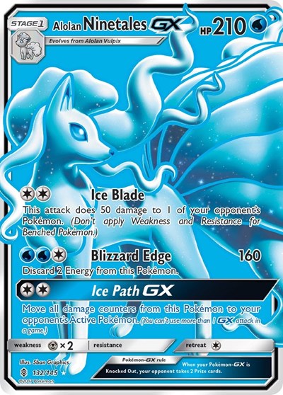 Alolan Ninetales GX #132 SM - Guardians Rising