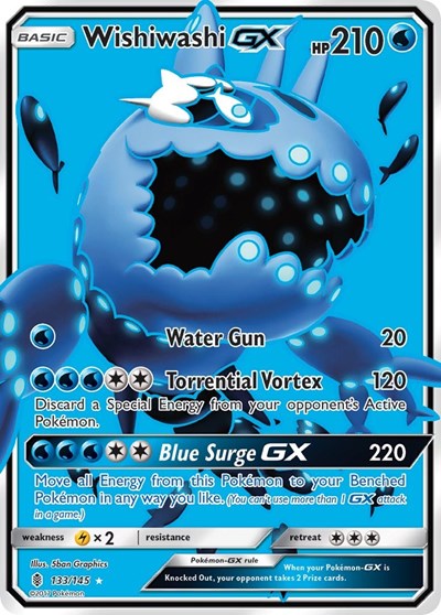 Wishiwashi GX #133 SM - Guardians Rising
