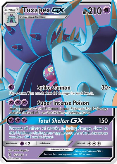 Toxapex GX #136 SM - Guardians Rising